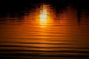 sunset, abstract, pattern, water, ripples, reflection