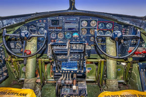 airplane, cockpit, B-17, Flying Fortress, WWII