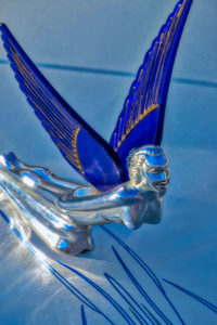 classic, car, automobile, hood, ornament, Blue, Winged, Goddess