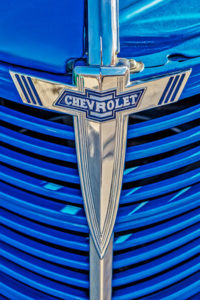 classic, car, automobile, hood, ornament, Blue, Chevrolet